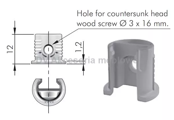 PODPÓRKA IF MAORI DO PÓŁEK- tulejka SZARA 5MM