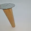 NÓŻKA BUKOWA SKOŚNA/stożek H215+ płytka+konf - 4