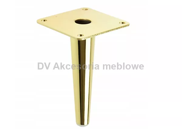 NÓŻKA ZŁOTO POŁ. STOŻEK H100 Z BLACHĄ 75*75 
