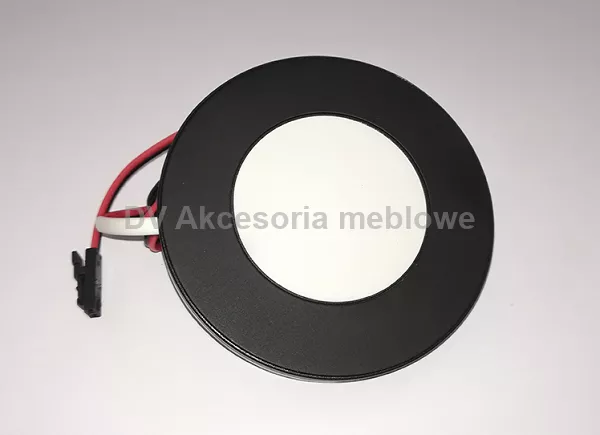 LED BAILEN CZARNY ŚW.PUNKTOWE 12V 3W ciepły