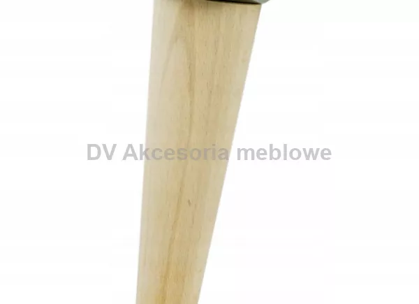 NÓŻKA BUKOWA SKOŚNA H100 Z MUFĄ I PŁYTKĄ 