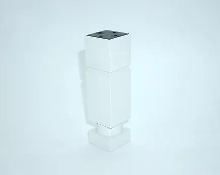 NÓŻKA PLASTIK REG. H 150 BIAŁY POŁYSK NMK15001P