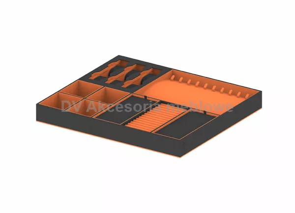 WKŁAD GARD. A1 DUZY BIŻUTERIA SKÓRA CZARNY/POMARAŃ