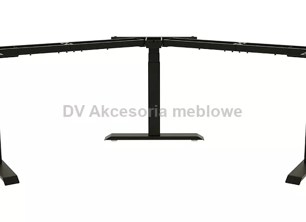NOGA STELAŻ narożny Z ELEKTR. REG. WYSOK. CZARNY