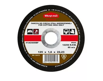 Tarcza korundowa do cięcia stali nierdzewnej 115 x