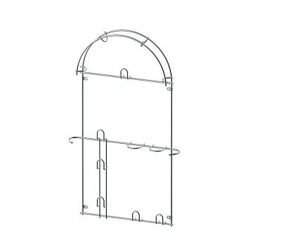 WIESZAK RURY ODKURZACZA DUŻY EFEKT CHROM
