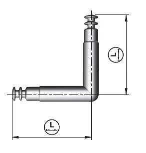 ZŁĄCZE IF SPIRAL LOCK KOŁEK KĄT 90* M8/2*70MM