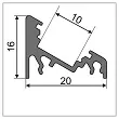 PROFIL LED strong narożny CORNER ALU 2MB - 2