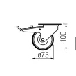 KÓŁKO TENTE GUMA HAMULEC 1477 75 MM - 2