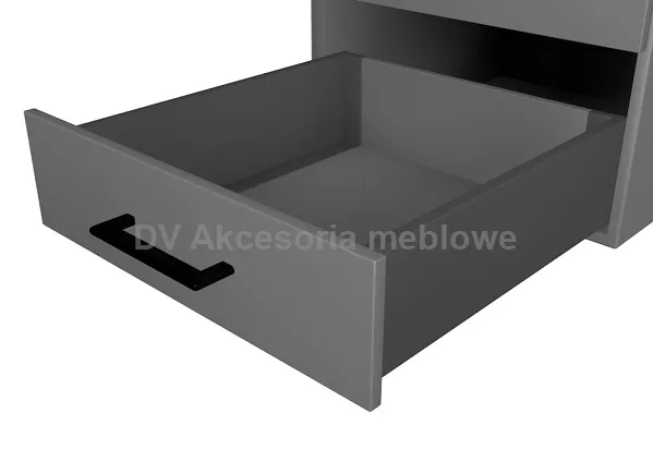 Szuflada SLIM Box DV  L-400mm H-086mm grafit #18mm
