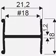 SEVROLL ŁĄCZNIK H18 ALU 3 MB - 2