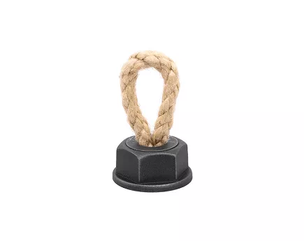 GAŁKA SPACCATA SZNUR CZARNY POSTARZANY