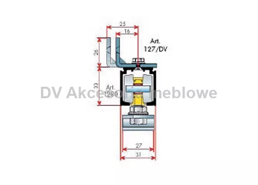TERNO tor górny 1280/A elox 2m